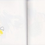 Zeichenbuch Frühjahr 2013, Bild 17, Buntstift auf Papier, 34 x 16 cm